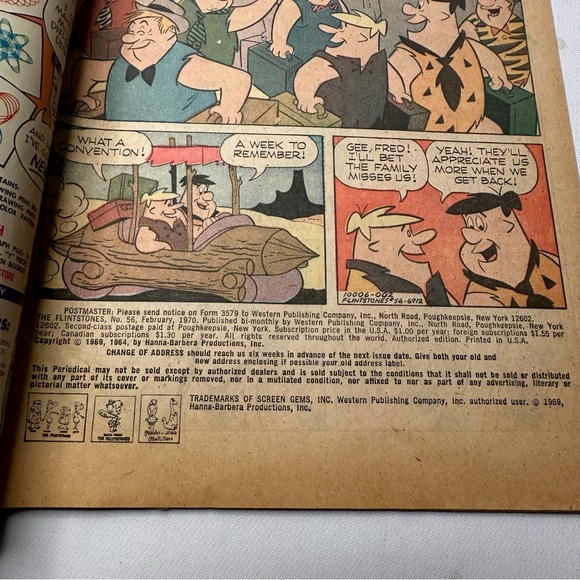 The Flintstones & Pebbles Comic Book Hannah Barbara Golden Key 10160-002 Feb 69 - Picture 5 of 7
